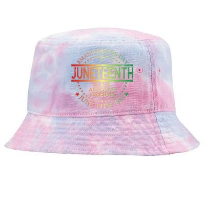 Juneteenth Black African Juneteenth And Black History Tee Funny Gift Tie-Dyed Bucket Hat