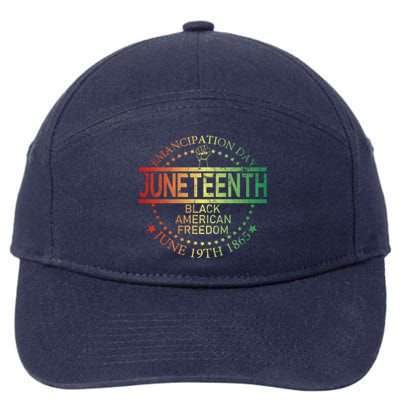 Juneteenth Black African Juneteenth And Black History Tee Funny Gift 7-Panel Snapback Hat