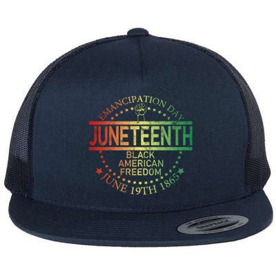 Juneteenth Black African Juneteenth And Black History Tee Funny Gift Flat Bill Trucker Hat