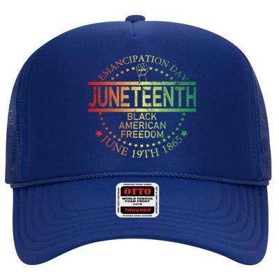 Juneteenth Black African Juneteenth And Black History Tee Funny Gift High Crown Mesh Back Trucker Hat