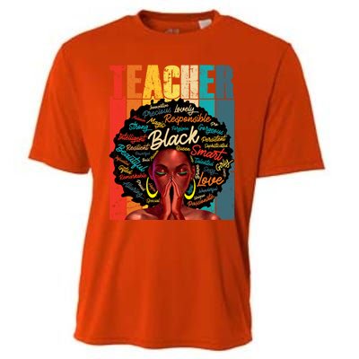 Juneteenth Black African American Teacher Pride Great Gift Cooling Performance Crew T-Shirt