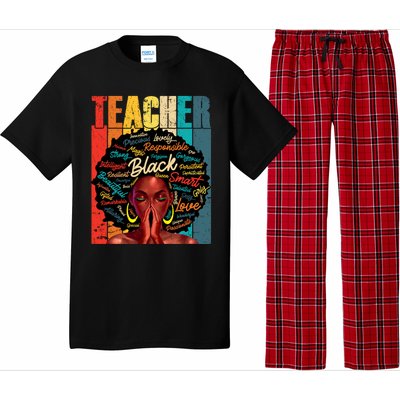 Juneteenth Black African American Teacher Pride Great Gift Pajama Set