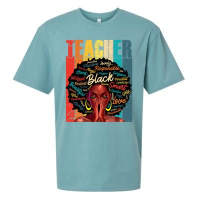 Juneteenth Black African American Teacher Pride Great Gift Sueded Cloud Jersey T-Shirt