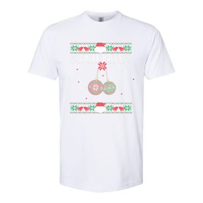 Jingle Balls And Tinsel Tits Couples Ugly Christmas Couple Gift Softstyle® CVC T-Shirt