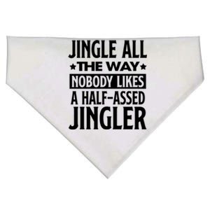 Jingle Bell All Way Half Assed Jingler Christmas Xmas Vibe Gift USA-Made Doggie Bandana