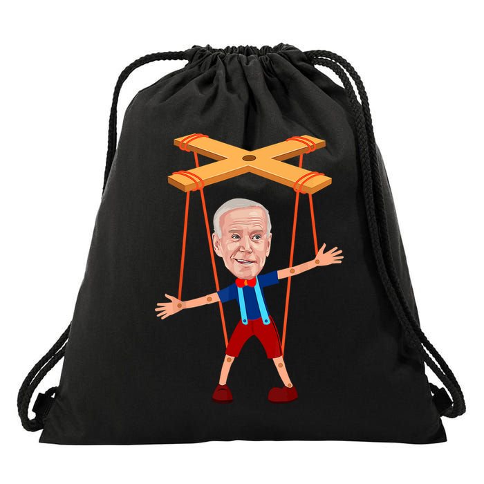 Joe Biden As A Puppet Drawstring Bag