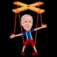 Joe Biden As A Puppet Drawstring Bag