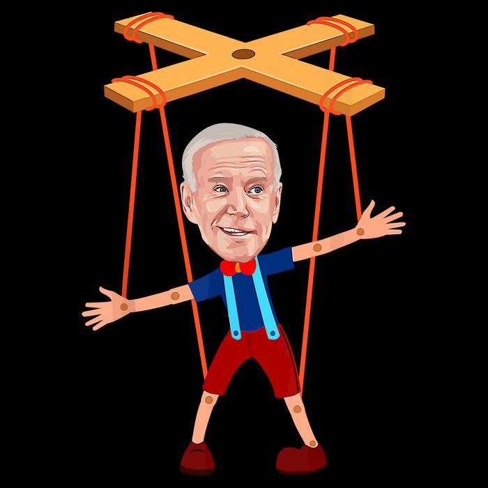 Joe Biden As A Puppet Drawstring Bag