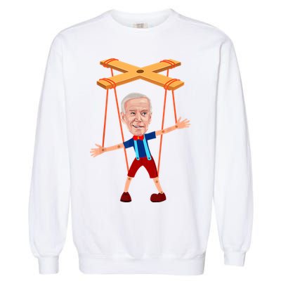 Joe Biden As A Puppet Garment-Dyed Sweatshirt