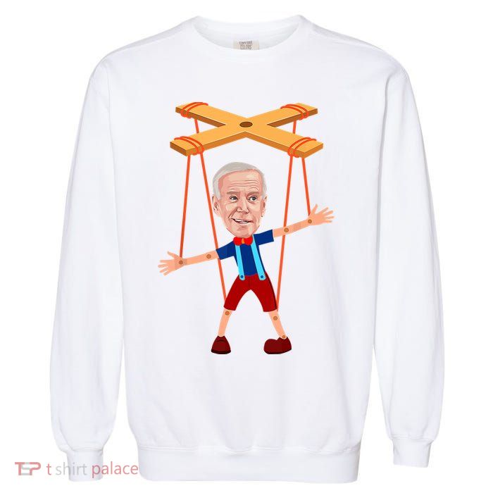 Joe Biden As A Puppet Garment-Dyed Sweatshirt