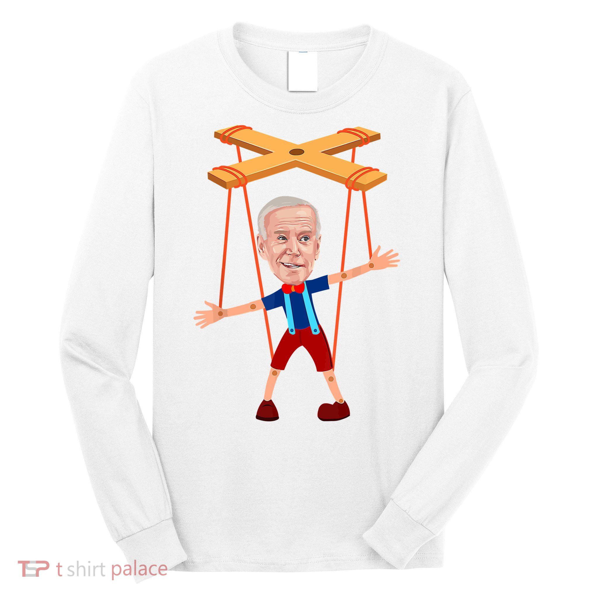 Joe Biden As A Puppet Long Sleeve Shirt