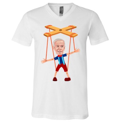 Joe Biden As A Puppet V-Neck T-Shirt