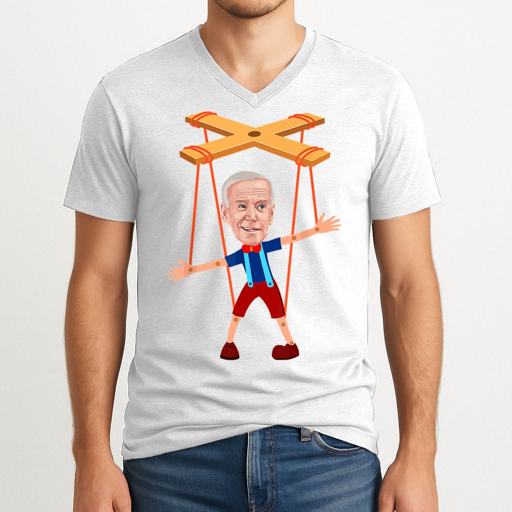 Joe Biden As A Puppet V-Neck T-Shirt