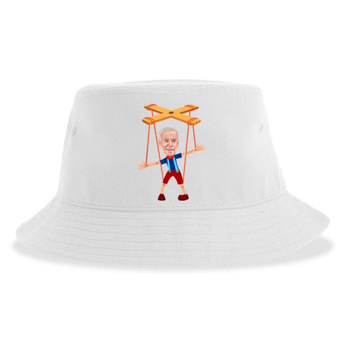Joe Biden As A Puppet Sustainable Bucket Hat
