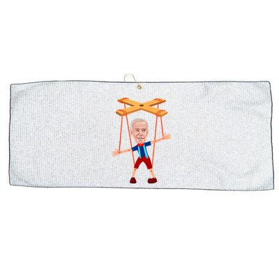 Joe Biden As A Puppet Large Microfiber Waffle Golf Towel