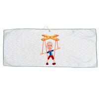 Joe Biden As A Puppet Large Microfiber Waffle Golf Towel