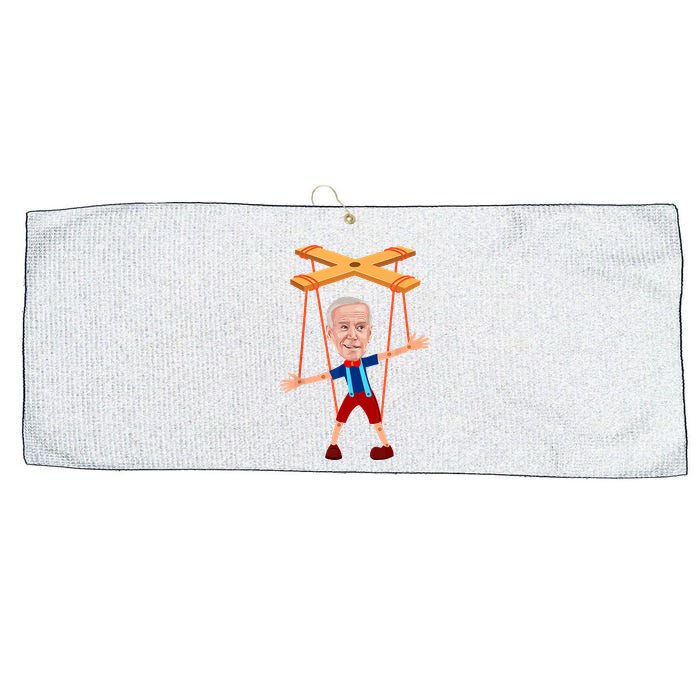 Joe Biden As A Puppet Large Microfiber Waffle Golf Towel