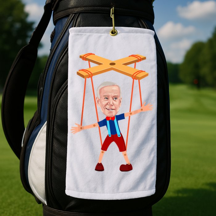 Joe Biden As A Puppet Golf Towel