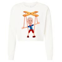 Joe Biden As A Puppet Cropped Pullover Crew