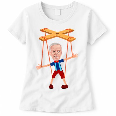 Joe Biden As A Puppet Womens T-Shirt