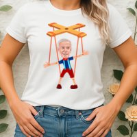 Joe Biden As A Puppet Womens T-Shirt