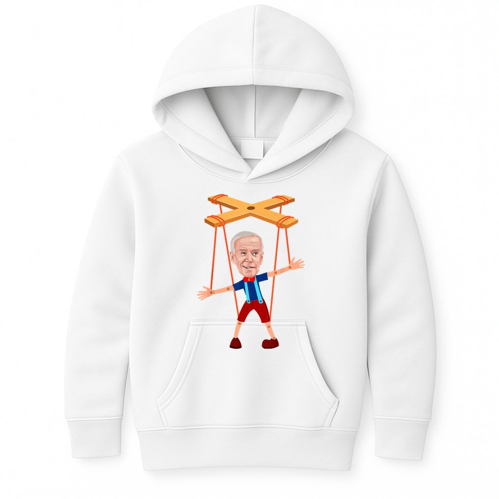 Joe Biden As A Puppet Kids Hoodie