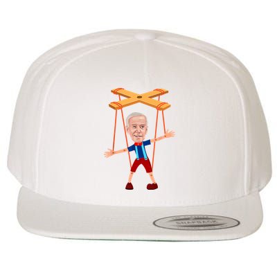 Joe Biden As A Puppet Wool Snapback Cap