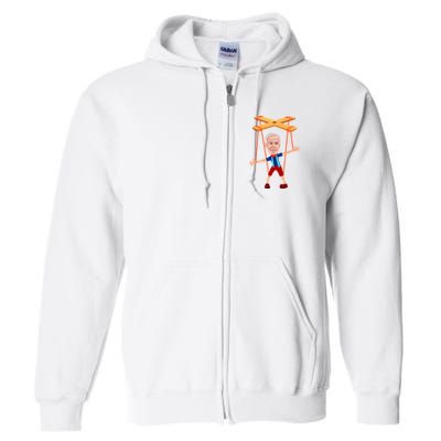 Joe Biden As A Puppet Full Zip Hoodie