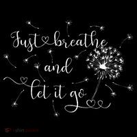 Just Breathe And Let It Go! Drawstring Bag
