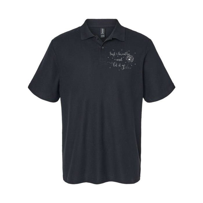 Just Breathe And Let It Go! Softstyle Adult Sport Polo