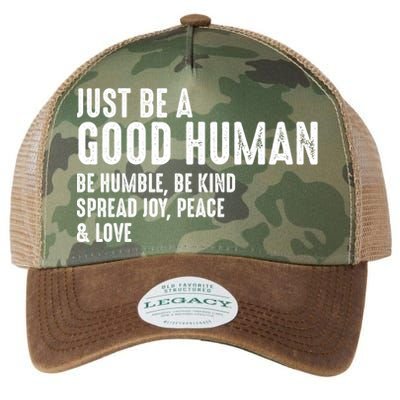 Just Be A Good Human Be Humble Be Kind Spread Joy Gift Legacy Tie Dye Trucker Hat