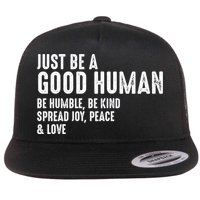Just Be A Good Human Be Humble Be Kind Spread Joy Gift Flat Bill Trucker Hat