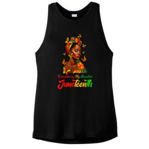 Juneteenth Black African Women Hair Remembering My Ancestors Gift Ladies PosiCharge Tri-Blend Wicking Tank