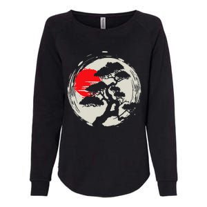 Japanese Bonsai Art Sunset Tree Lover Gardening Planting Womens California Wash Sweatshirt