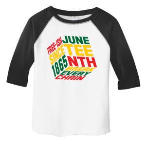 Juneteenth Box Block Freegiftish Since 1865 Break Every Chain Meaningful Gift Toddler Fine Jersey T-Shirt