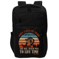 Joe Biden Buy A Man Eat Fish Fishing Retro Vintage Impact Tech Backpack