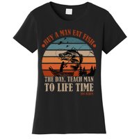 Joe Biden Buy A Man Eat Fish Fishing Retro Vintage Women's T-Shirt