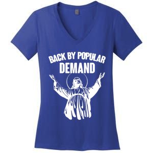 Jesus Back By Popular Ded Christian Gift Women's V-Neck T-Shirt