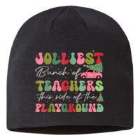 Jolliest Bjolliest Bunch Of Teunch Of Teachers This Side Of The Playground Xmas Sustainable Beanie