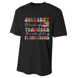 Jolliest Bjolliest Bunch Of Teunch Of Teachers This Side Of The Playground Xmas Performance Sprint T-Shirt