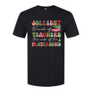 Jolliest Bjolliest Bunch Of Teunch Of Teachers This Side Of The Playground Xmas Softstyle CVC T-Shirt