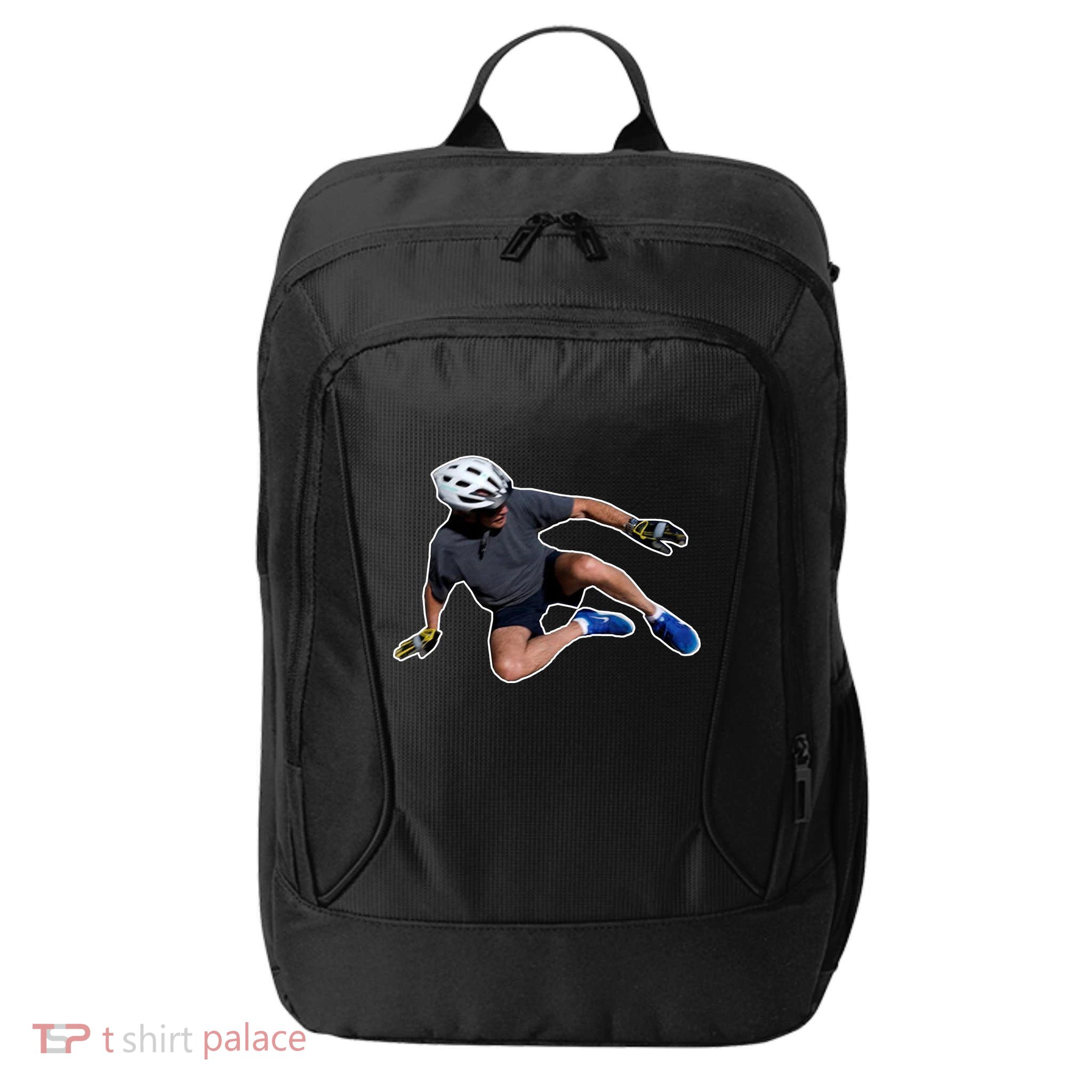 Joe Biden Bicycle Fall Funny Meme City Backpack