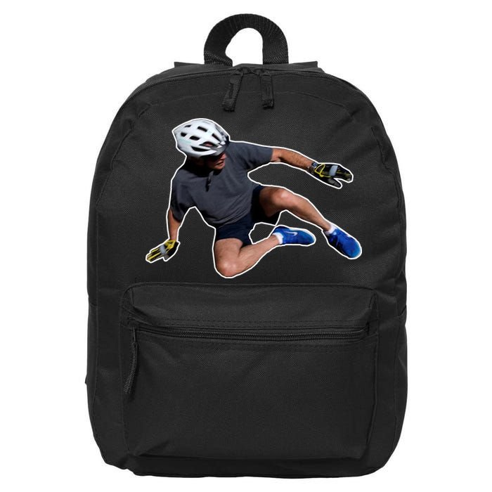 Joe Biden Bicycle Fall Funny Meme 16 in Basic Backpack