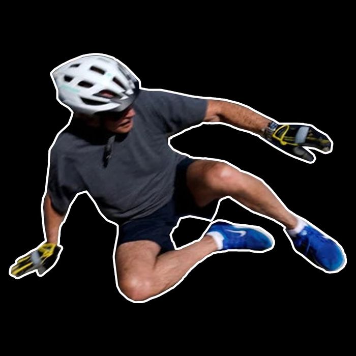 Joe Biden Bicycle Fall Funny Meme Tie-Dye T-Shirt