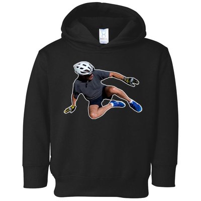 Joe Biden Bicycle Fall Funny Meme Toddler Hoodie