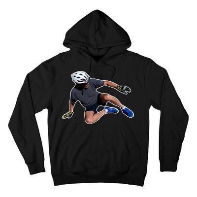 Joe Biden Bicycle Fall Funny Meme Tall Hoodie