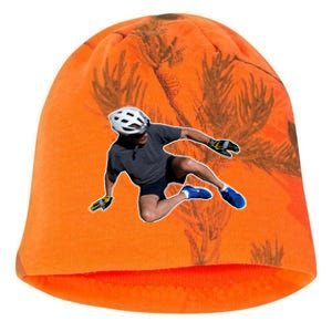 Joe Biden Bicycle Fall Funny Meme Kati - Camo Knit Beanie