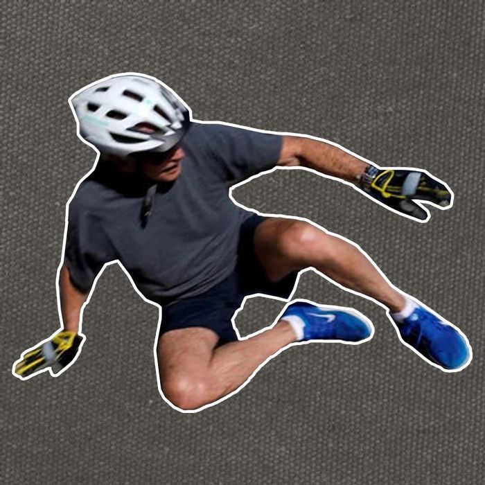 Joe Biden Bicycle Fall Funny Meme Cotton Canvas Backpack