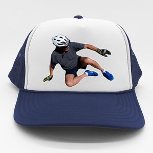 Joe Biden Bicycle Fall Funny Meme Trucker Hat