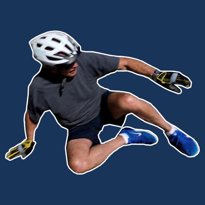 Joe Biden Bicycle Fall Funny Meme Infant Baby Jersey Bodysuit